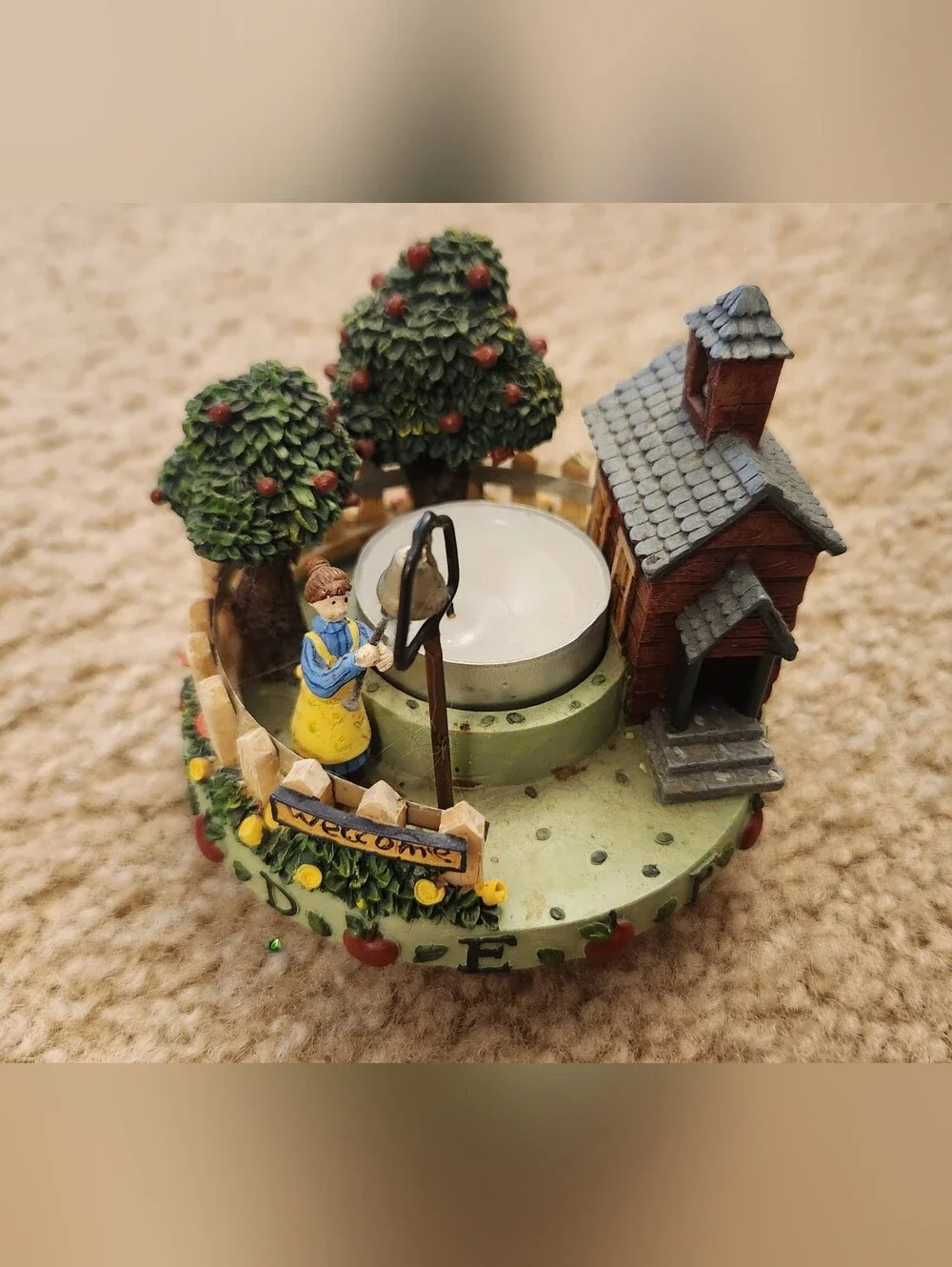 Yankee Candler Stay On Capper Candle Topper Apples Fall Abc Teacher